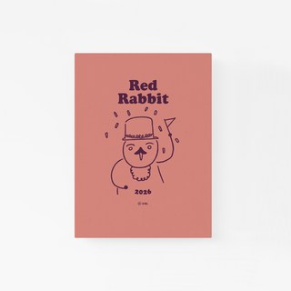 삼알 2026 빨간토끼 다이어리, 1개, 연와인