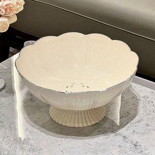 쏠룸 북유럽 디저트 트레이 간식 바구니, 1개, 아이보리