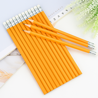 올템 심플 HB 오피스 학생 어린이 학교 우드 지우개 연필 펜슬, 100개입, 화이트