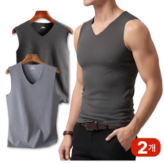 에스픽 얇따 남성 기모나시 발열 내의 V라인