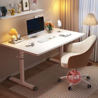 【椿嶼】書桌桌子電腦桌臺式家用書寫桌宿捨書桌學生寫字辦公手搖桌子桌子, 原木色,手搖款【掌柜推薦】80長60寬