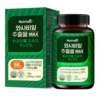 와사비잎 추출물 MAX 100% 정품 HACCP 식약청인증 6개월분, 1개, 180정