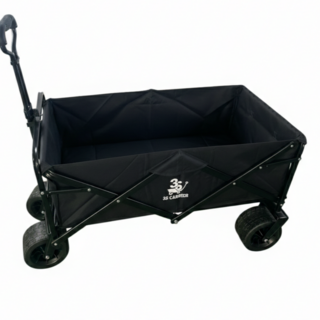 올포케스터 광폭웨건 캠핑웨건 캠핑카트 접이식웨건 폴딩카트 캠핑수레 아웃도어웨건 대용량웨건 브레이크웨건 캠핑짐수레 광폭브레이크, 1개, BLACK