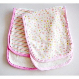 韓風童品 嬰幼兒純棉墊背巾 (2件一組) - 可愛毛巾布隔汗巾/餵奶巾/吸汗巾 45x18cm, 1個