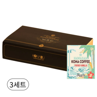 코나포유 하와이 코나 핸드드립 프렌치 바닐라 드립백커피 티백 드립커피, 3개, 12개입, 9g