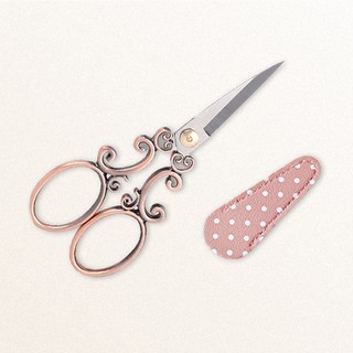 빈티지 다꾸 용품 앤틱 가위와 가위집 세트, 1개