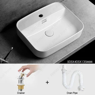 카운터 싱크 위의 화이트 세라믹 현대 간단한 타원형 욕실 화장실 및 홈 오피스 사용을 발코니 예술적 세면, 05 5040