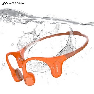 모자와 런플러스 골전도 이어폰 헤드폰 통화 방수 32GB 수영 헬스 자전거, 오렌지