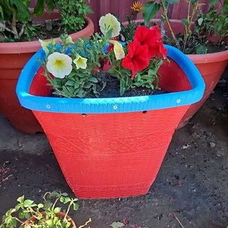 休閒達人 採果桶 萬用桶 水果桶 四方花盆 蔬果桶 工具桶 背桶, 1個, 四方水果採收桶