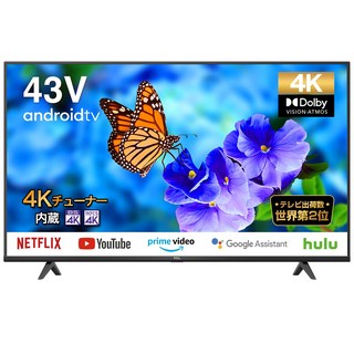 TCL 4K TV Amazon Prime Video TV 43P615 (Android TV) Dolby Vision Dolby Atmos 43V형 액정 대응