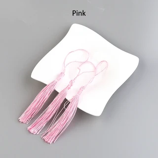 폴리에스터 실크 술 프린지 13cm 코튼 트림 바느질 액세서리 DIY 웨딩 장식 팩당 30-100 개, 02 80mm 30pcs, 05 Pink