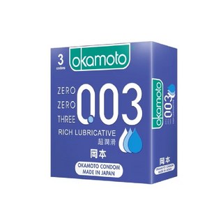 GOODFORIT / 岡本003RL超潤滑衛生套(3入) 極薄超滑順 享受親密零距離 增加性愛樂趣, 3個裝, 1個
