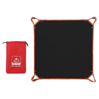 露營中毒本鋪 矽膠防火布 防火墊 隔熱布 耐高溫滅火毯 附收納袋, 1個