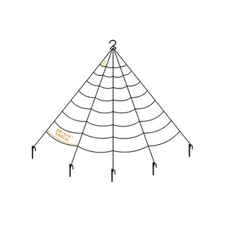 萬聖節蜘蛛 蜘蛛網 三角網 模擬大蜘蛛 整蠱玩具 萬聖節裝扮道具 幼稚園場景佈置 特大酒吧裝飾 道具模擬毛絨, 1個