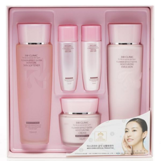 w 세트 엑스트라 플라워 clinic 3종 여자기초화장품, *