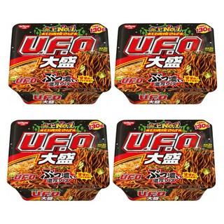 일본 Nissin Yakisoba 닛신 UFO 야키소바 라멘 컵라면 도시락 대용량 167g, 4개