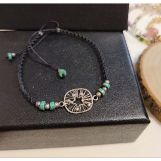 水晶森林手創館 925純銀補夢網手鍊 綠松石手鍊，手工設計，簡約時尚，帶來好運與祝福