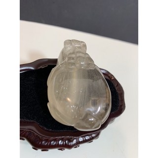 銀鈦龍龜擺件 (帶貓眼順絲效應) 附底座，招財納福，鎮宅辟邪，精美裝飾擺件