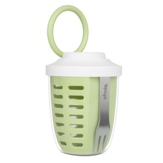 보이오 후르츠팟 과일 샐러드 간식 직장인 도시락통 밀프랩 푸르트 컵, 1개, 애플그린