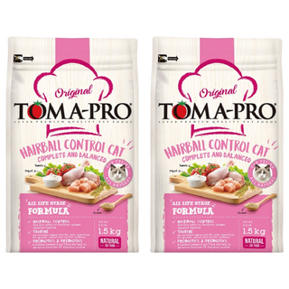 TOMA-PRO 優格 化毛高纖配方 乾飼料 全齡貓, 雞肉 + 米, 1.5kg, 2袋