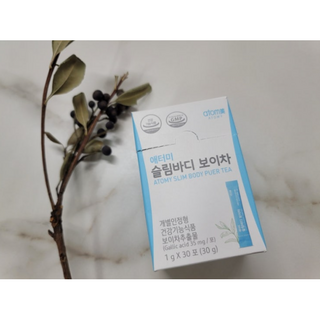 애터미 슬리바디 보이차, 2개, 30개입, 1g