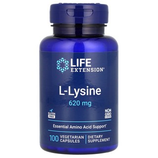 라이프익스텐션 L 리신 라이신 620mg 100캡슐 Lysine, 단색, 1개, 100정