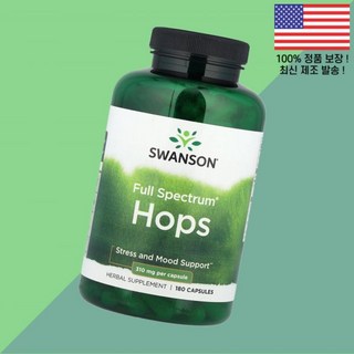 스완슨 풀 스펙트럼 홉 310mg 180캡슐 Swanson Full Spectrum Hops 180 Capsules, 스완슨 풀 스펙트럼 홉 310mg 180캡슐 Swans, 1개