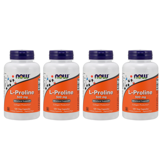 NOW Foods 左旋脯胺酸素食膠囊, 120顆, 4罐
