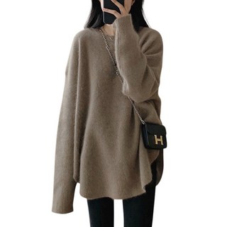 中長版圓領針織衫