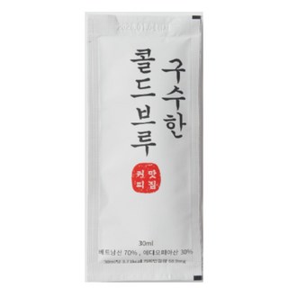 구수한 콜드브루 더치커피 원액 파우치, 1개, 100개입, 30ml