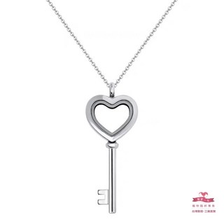 【寵愛一生】寵物 親人 紀念項鍊 水鑽款 當日出貨 附六樣贈品 骨灰項鍊 毛髮紀念 寵物骨灰罐 寵物紀念品, 1個, 心中之鑰