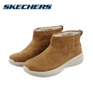 [국내매장판] 스케쳐스 여성 겨울 보온 방한화 퍼안감 스웨이드 부츠 카멜(CML)