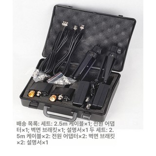 fm 라디오 안테나 신호 증폭기 지상파 키트 다이폴 수신용 공중 회의실 실내, 1개, 1대2, 기본 색상