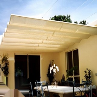 접이식 캐노피 차양막 방수 그늘막 테라스 발코니 옥상 가림막 야외 차광막, 블랙 초콜릿 1.2mx7.2m