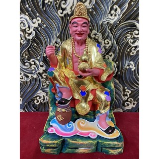 京綸 8寸8 濟公師父 坐山頭 江西樟 木雕神像 家居擺件, 1個