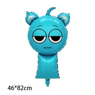 會飛的氣球 Sprunki Plush 音樂游戲節奏盒子鋁膜氣球生日派對場景裝飾氣球, 1個, 節奏盒子小天