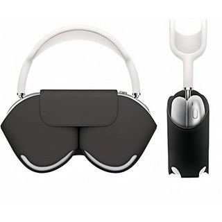 치퍼샵 에어팟맥스 호환 스마트 케이스 파우치 소프트 커버, 블랙