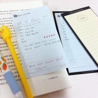 - 메모지 캐시북/위클리/체크/리뷰 TWKL, 1개, 리뷰