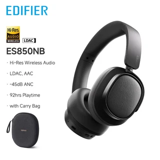 Edifier ES850NB 무선 헤드폰 소음 차단 Bluetooth 이어폰 고해상도 백 포함), 01 CHINA, 01 Black