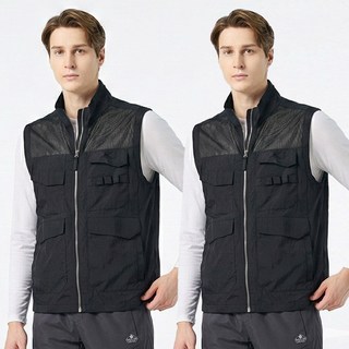 [코몽트] 1+1 남성 메쉬 포켓 집업 레저 베스트