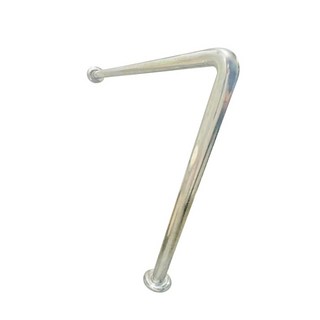 【海夫】斜坡板專家 304不鏽鋼 倒L型落地安全扶手 管徑31.8mm/38.1mm (SLI-318/SLI-381), 1個, SLI-381-7070