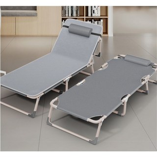 一體成型折疊床 辦公室午休神器 單人躺椅 家用簡易床 戶外便攜床 醫院陪護床, 【加厚加固】56cm寬單床+頭枕