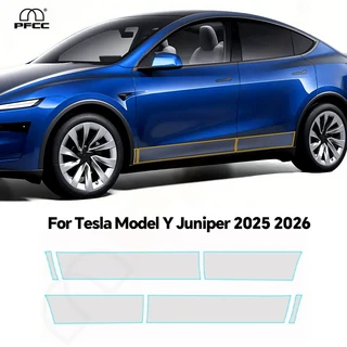 테슬라 모델 Y 주니퍼 2025 TPU 헤드라이트 리어뷰 A B 필로우 도어 핸들 페인트 보호 필름 PPF 클리어 브, 02 Door Extended