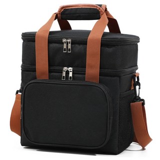 대용량 도시락 쿨러백 보온 가방 야외용 도시락, 블랙이에요., 1개