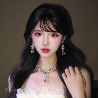 輕奢銀色套裝 公主千金晚禮服宴會新娘婚紗配飾