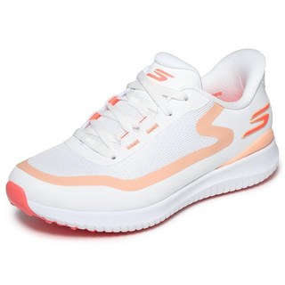 스케쳐스 여성용 플라이트 슬립인 스파이크리스 골프화 화이트 코랄