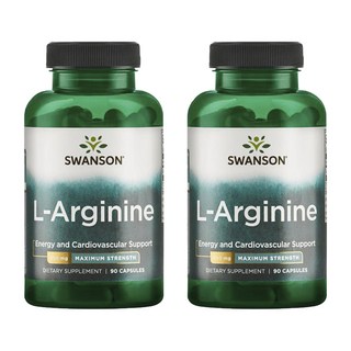 Swanson 斯旺森 左旋精胺酸膠囊 850mg, 90顆, 2罐