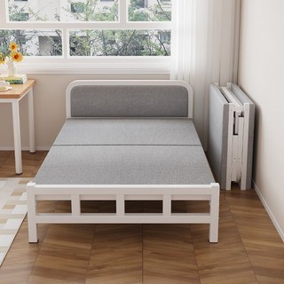 折疊床 硬板加固 午睡神器 簡易出租屋 雙人鐵藝床 臥室臨時加床 舒適耐用 方便收納 居家必備