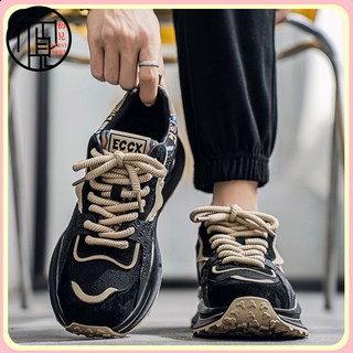 翔馨男鞋2025春季新款透氣舒適軟底闆鞋潮流百搭運動鞋跑步老爹鞋