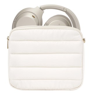 Geekria 헤드폰 파우치 WH-1000XM6 WH-1000XM4 WH-1000XM3 호환 케이블 보관 기능이 있는 소프트쉘 교체용 보호 여행용 운반 가방(아이보리), EJB239-04